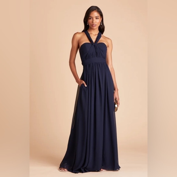 Birdy Grey Dresses & Skirts - Birdy Grey Grace Convertible Dress in Chiffon Navy